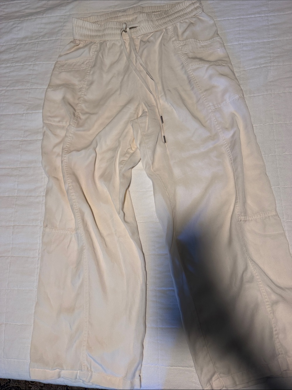 CALIA Cream Drawstring Breezy Pants
